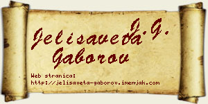 Jelisaveta Gaborov vizit kartica